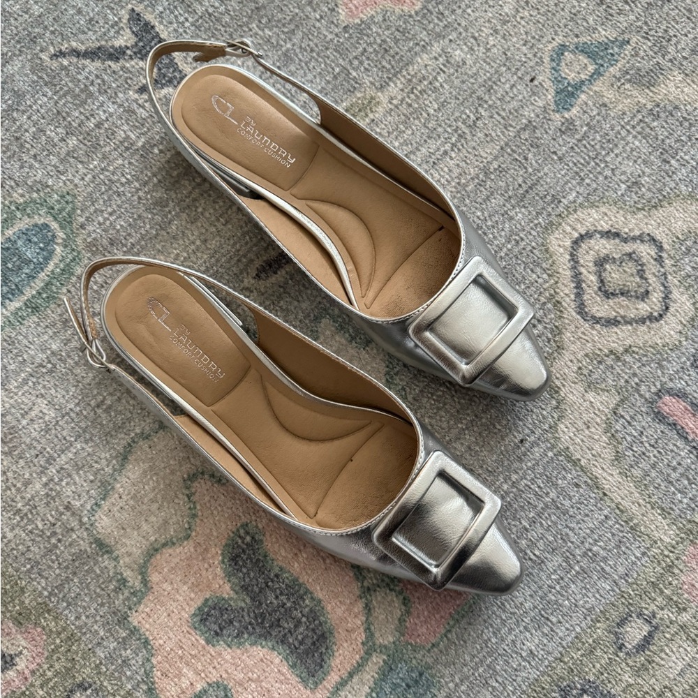 Silver Slingbacks